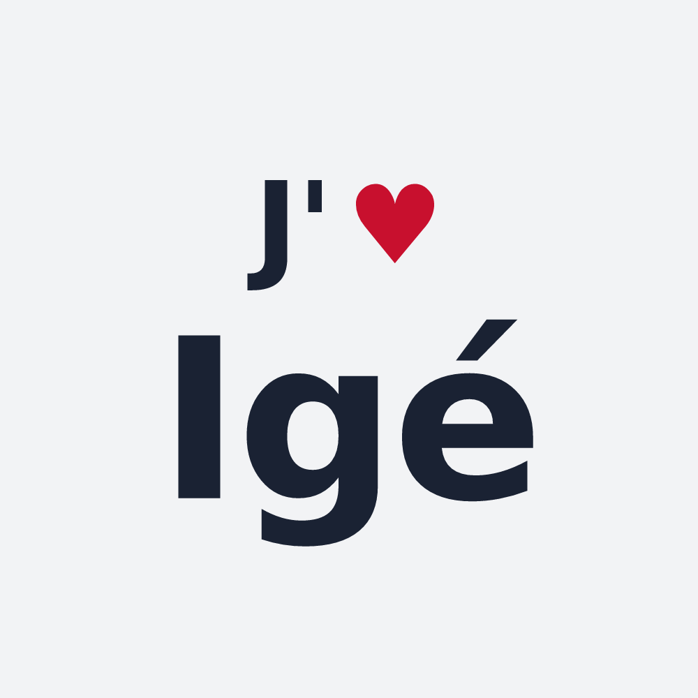 Poster personnalisé Igé — design J'aime Igé