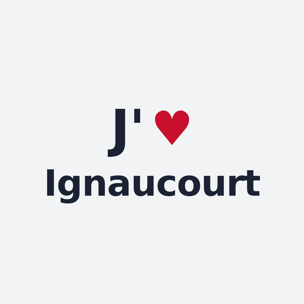Poster personnalisé Ignaucourt — design J'aime Ignaucourt