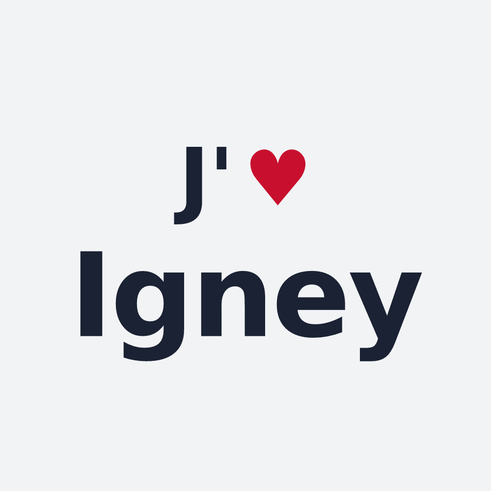 Poster personnalisé Igney — design J'aime Igney