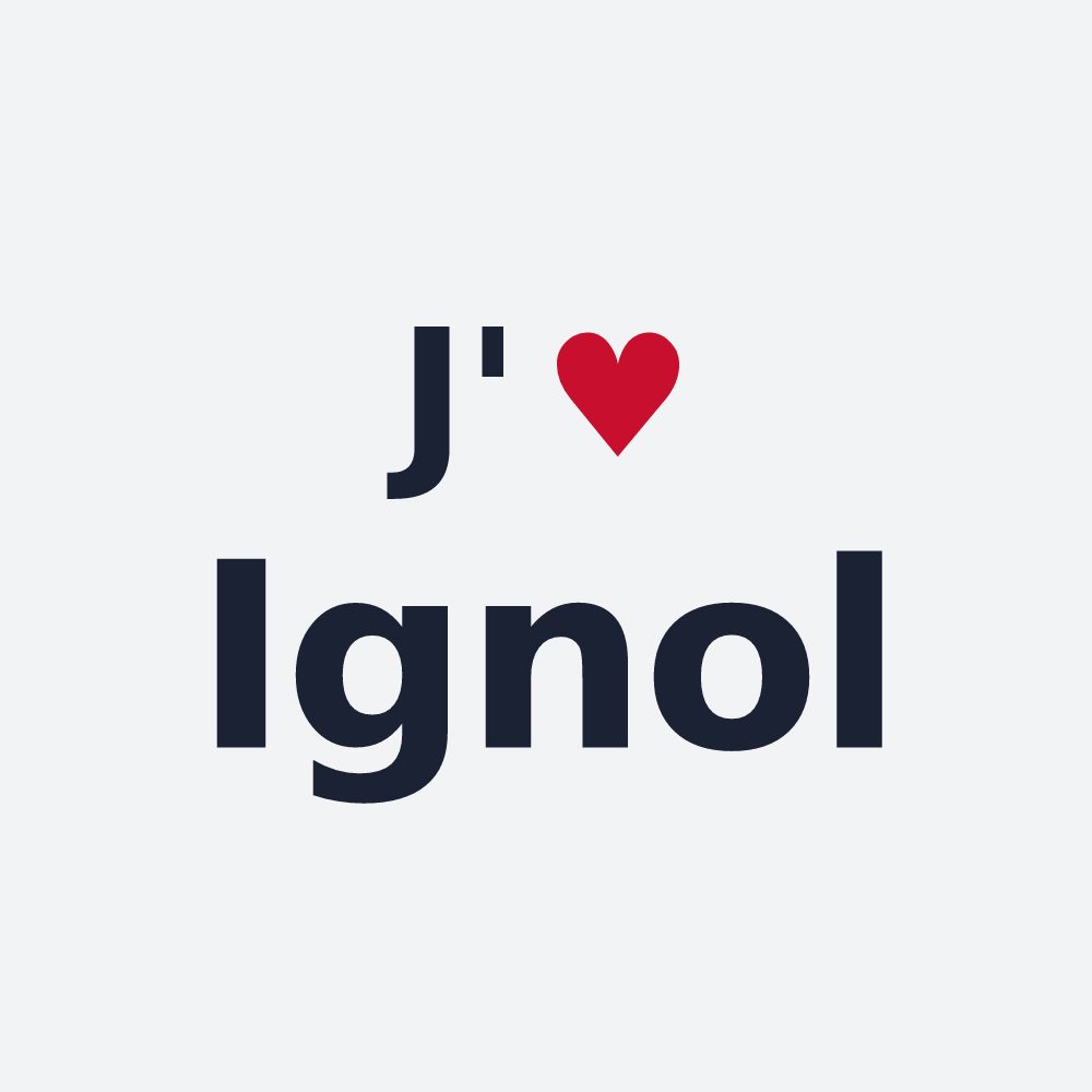 Poster personnalisé Ignol — design J'aime Ignol