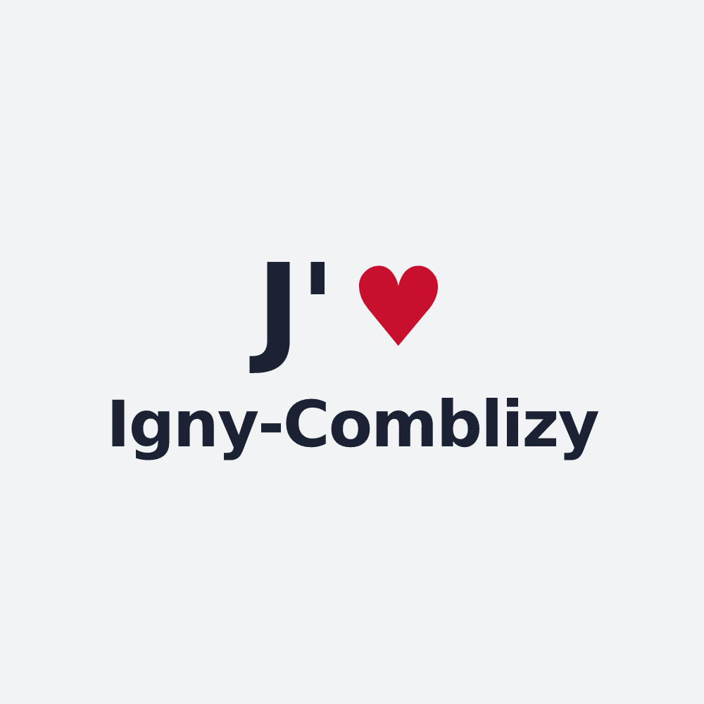 Poster personnalisé Igny-Comblizy — design J'aime Igny-Comblizy