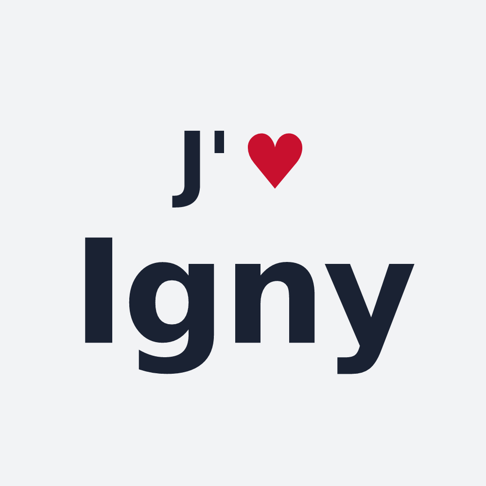 Poster personnalisé Igny — design J'aime Igny