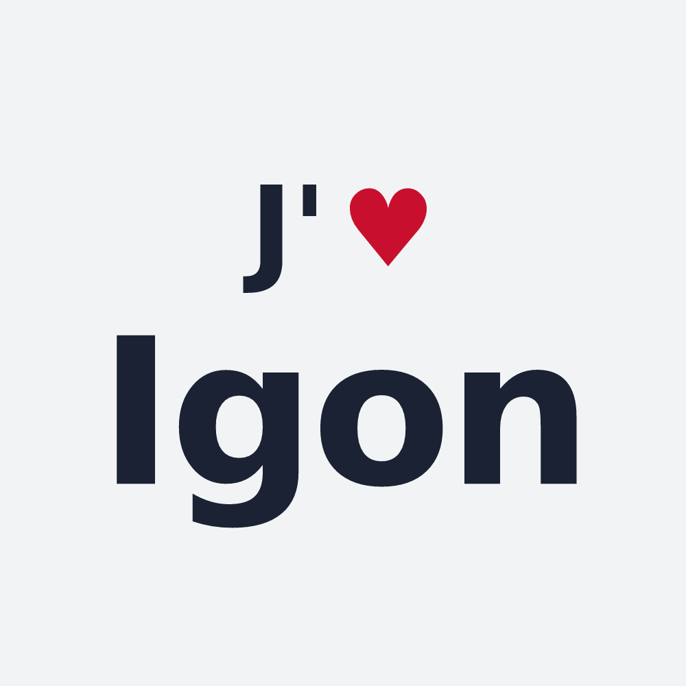 Poster personnalisé Igon — design J'aime Igon