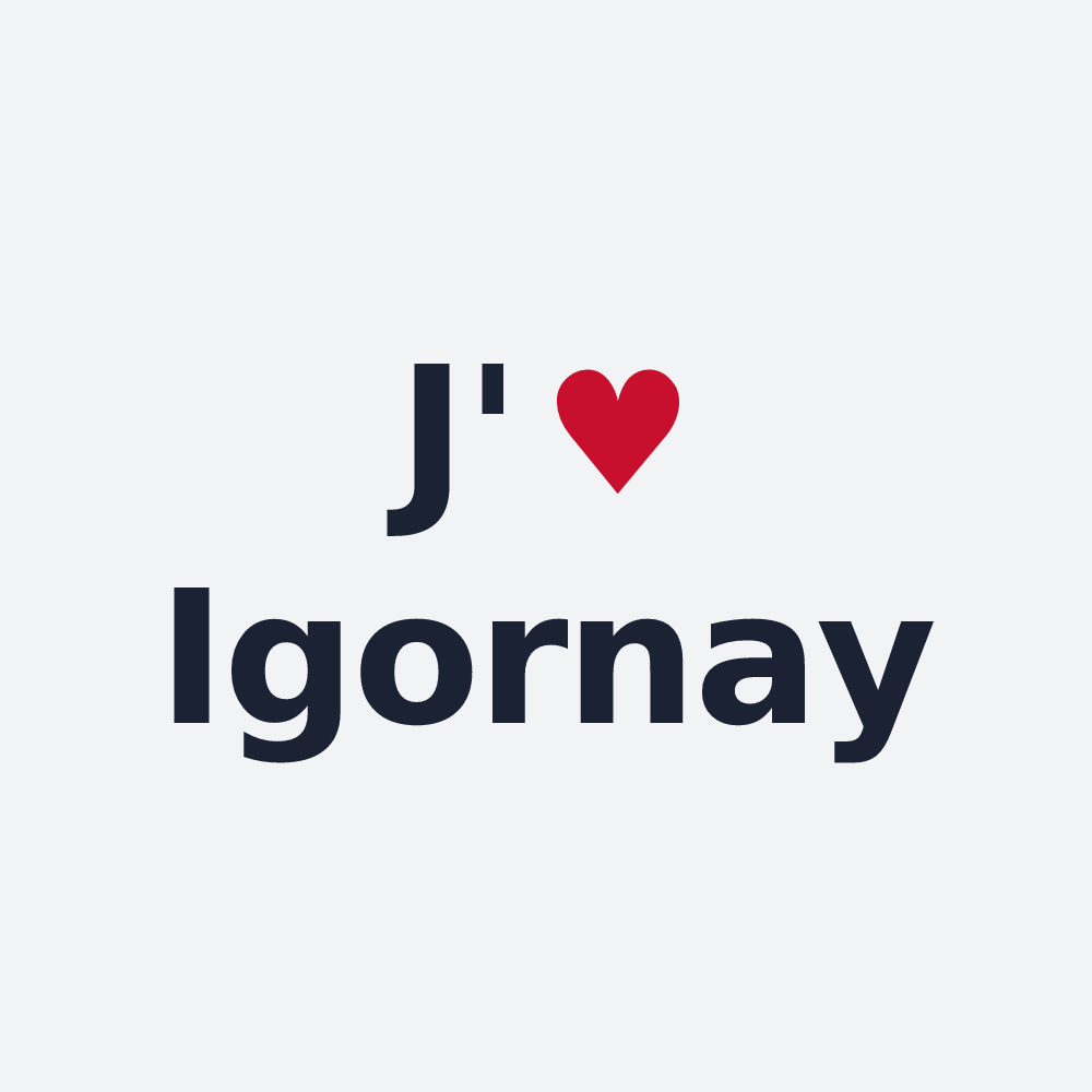 Poster personnalisé Igornay — design J'aime Igornay