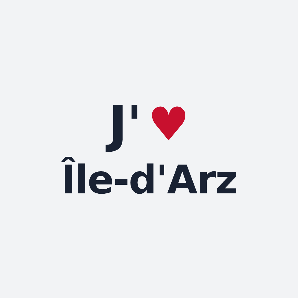Poster personnalisé Île-d'Arz — design J'aime Île-d'Arz