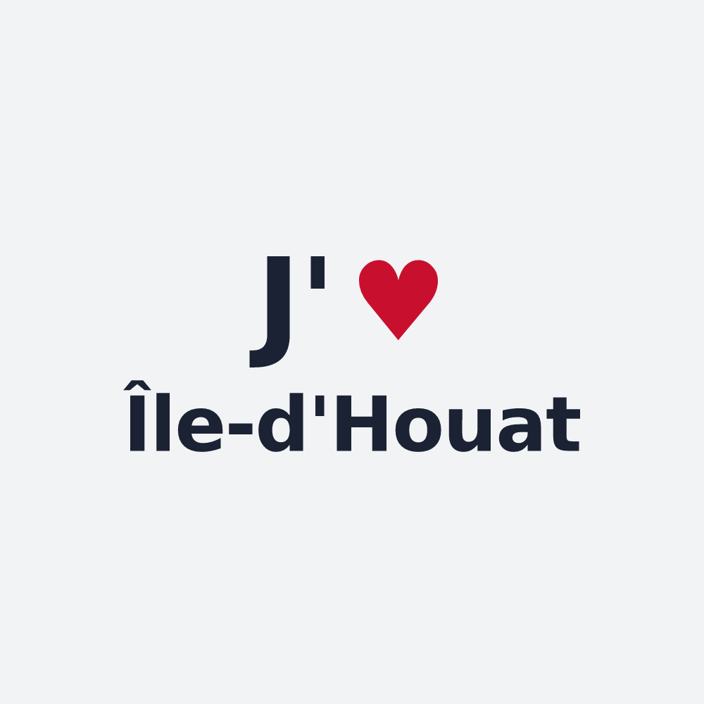 Poster personnalisé Île-d'Houat — design J'aime Île-d'Houat