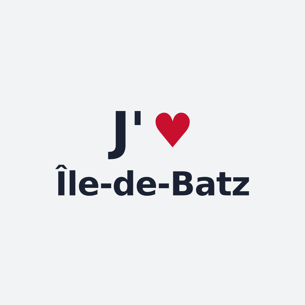 Poster personnalisé Île-de-Batz — design J'aime Île-de-Batz
