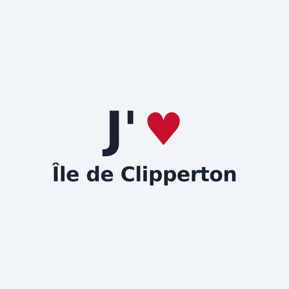 Poster personnalisé Île de Clipperton — design J'aime Île de Clipperton