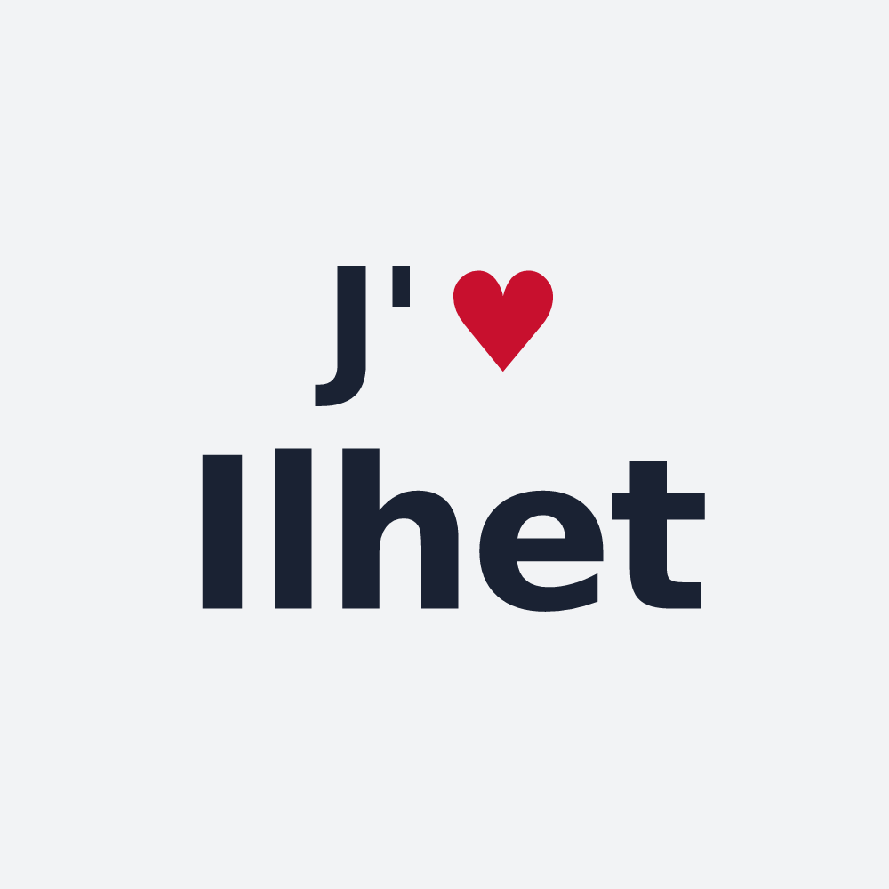 Poster personnalisé Ilhet — design J'aime Ilhet