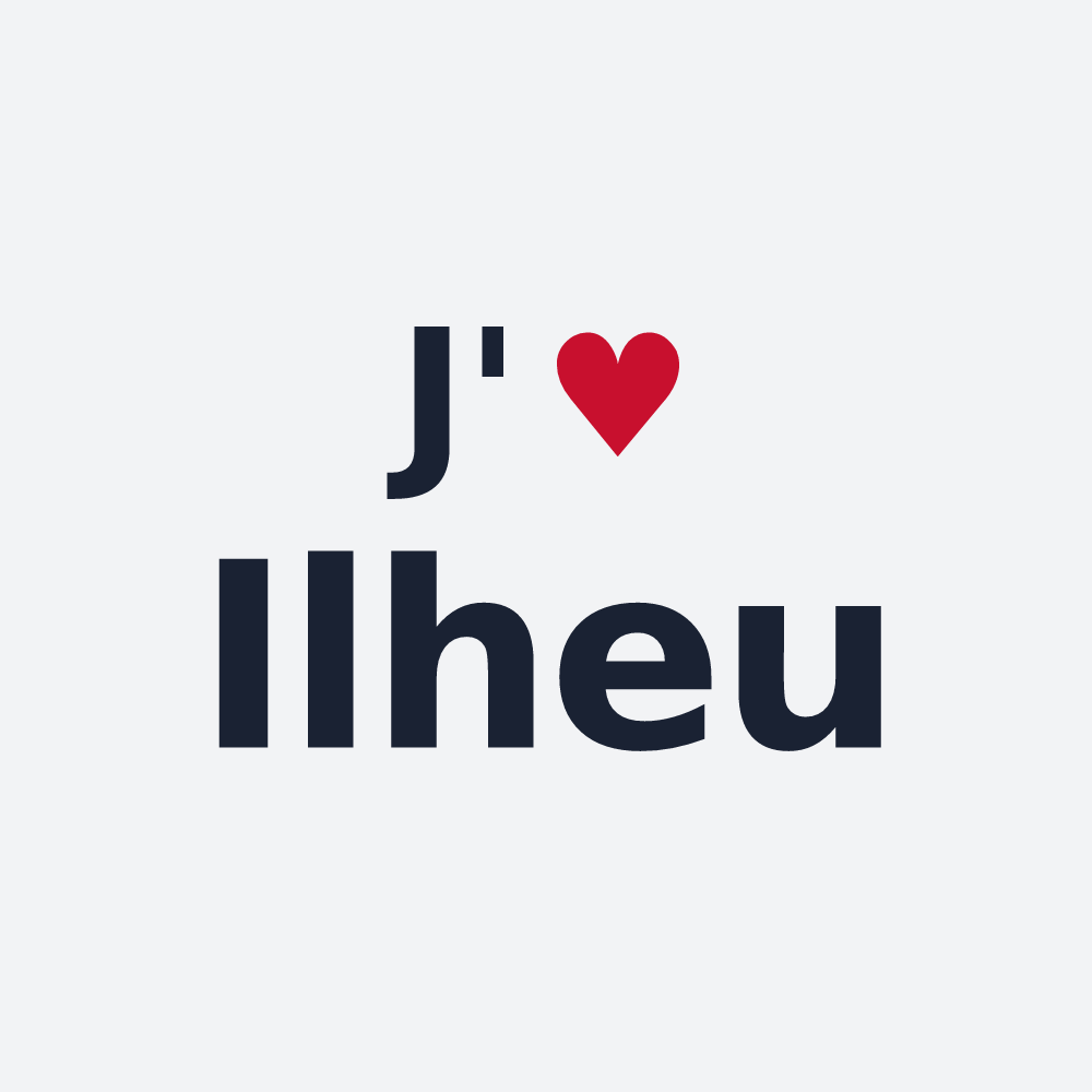 Poster personnalisé Ilheu — design J'aime Ilheu