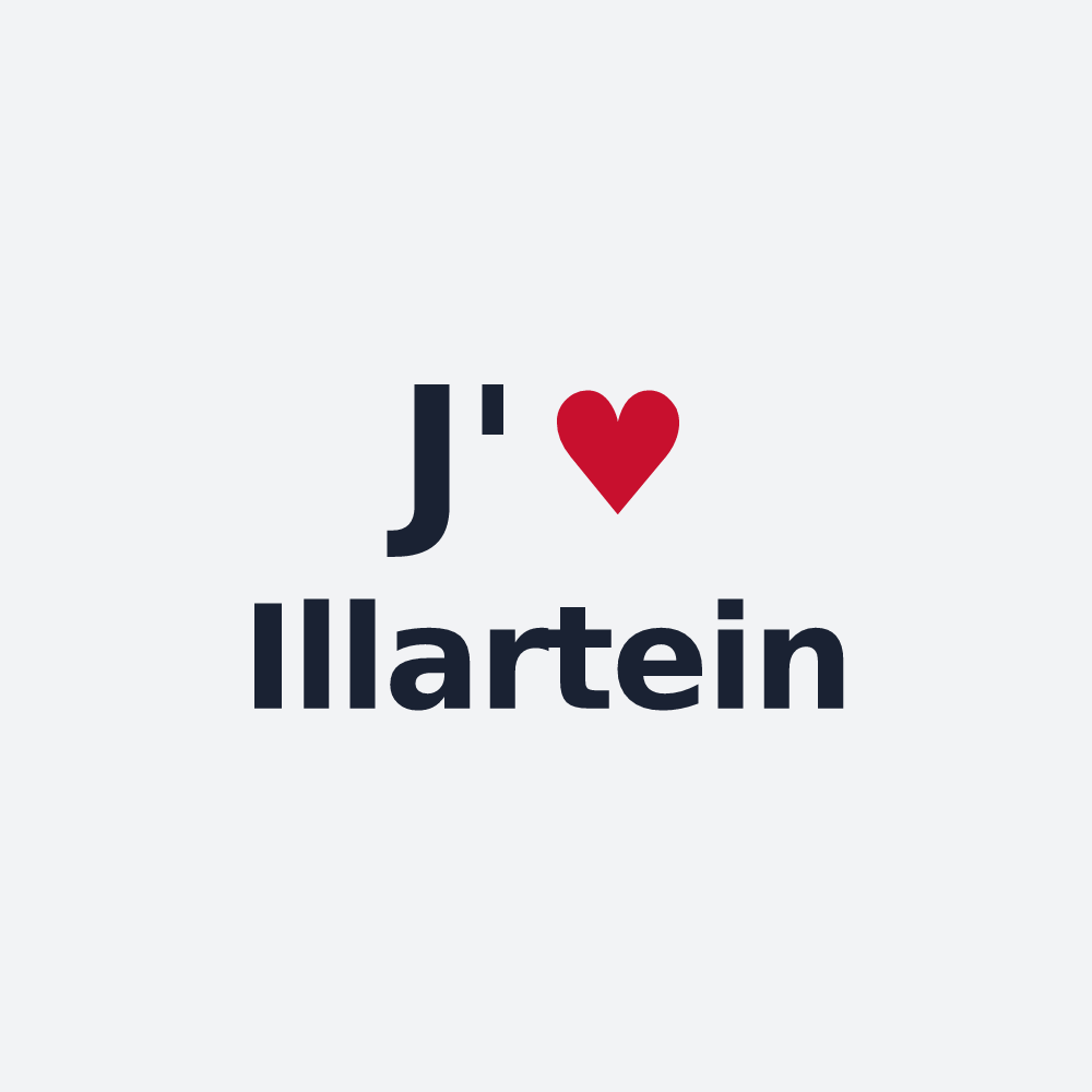 Poster personnalisé Illartein — design J'aime Illartein
