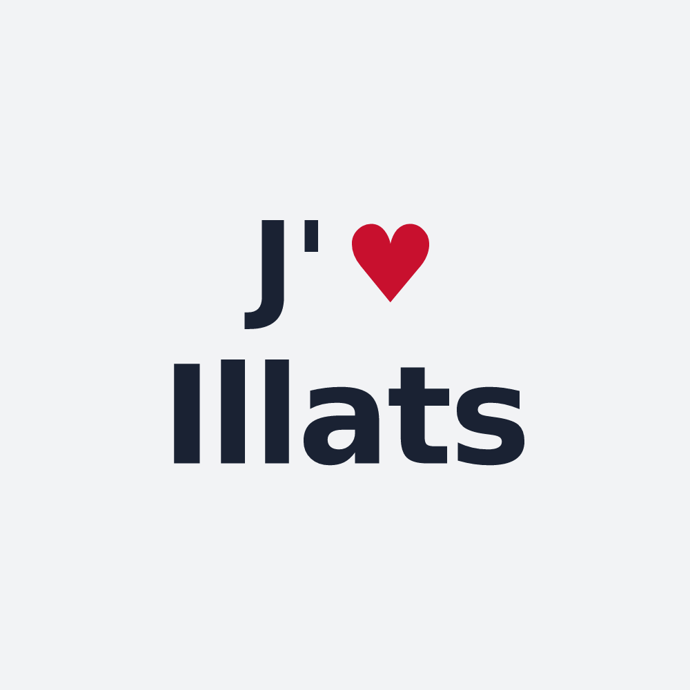Poster personnalisé Illats — design J'aime Illats