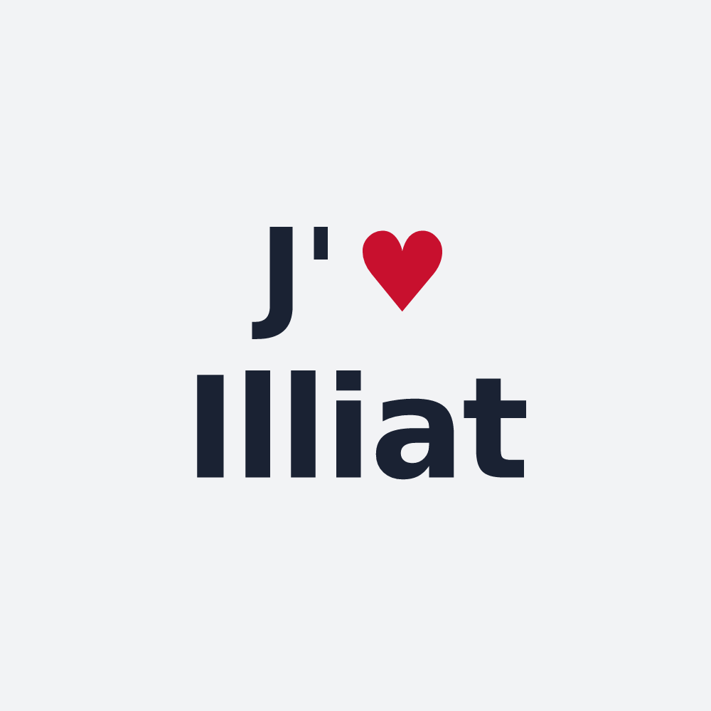 Poster personnalisé Illiat — design J'aime Illiat