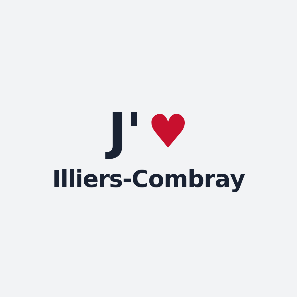 Poster personnalisé Illiers-Combray — design J'aime Illiers-Combray