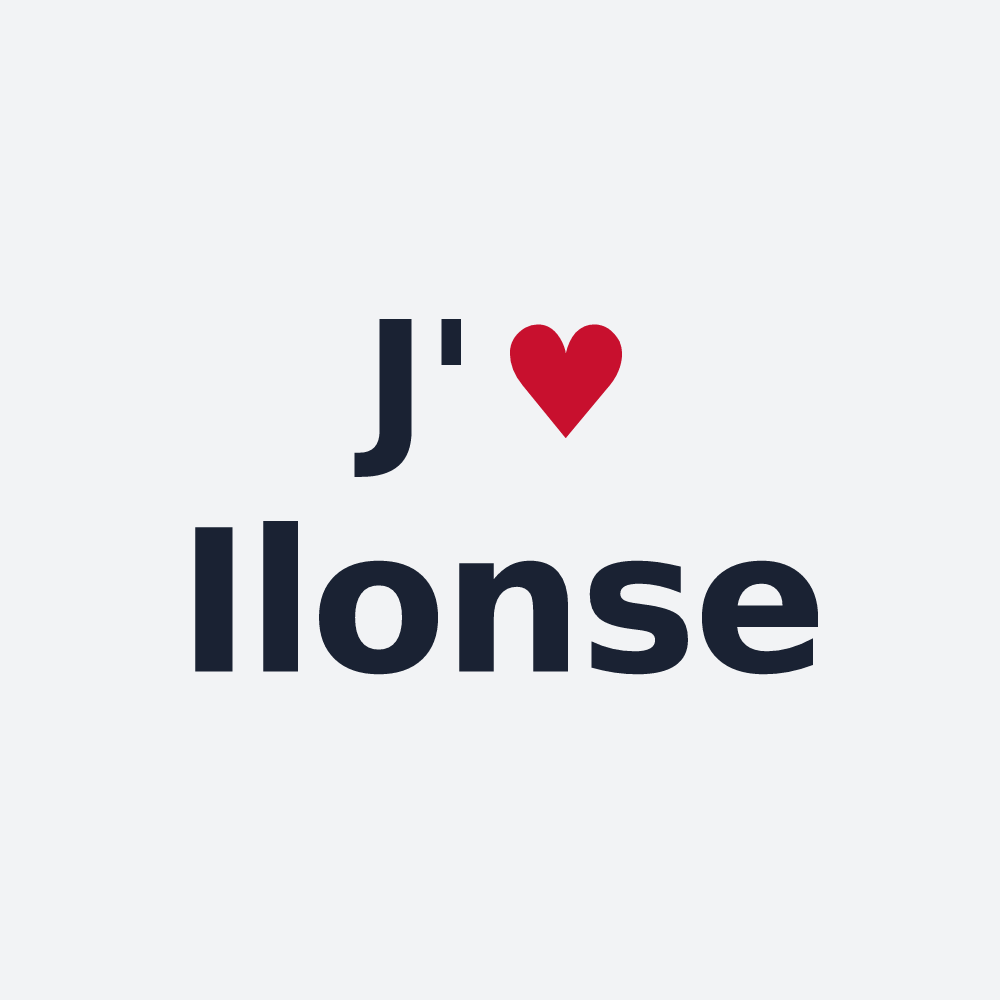 Poster personnalisé Ilonse — design J'aime Ilonse