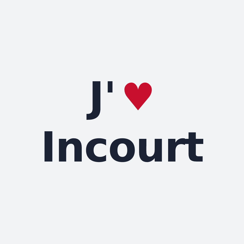 Poster personnalisé Incourt — design J'aime Incourt