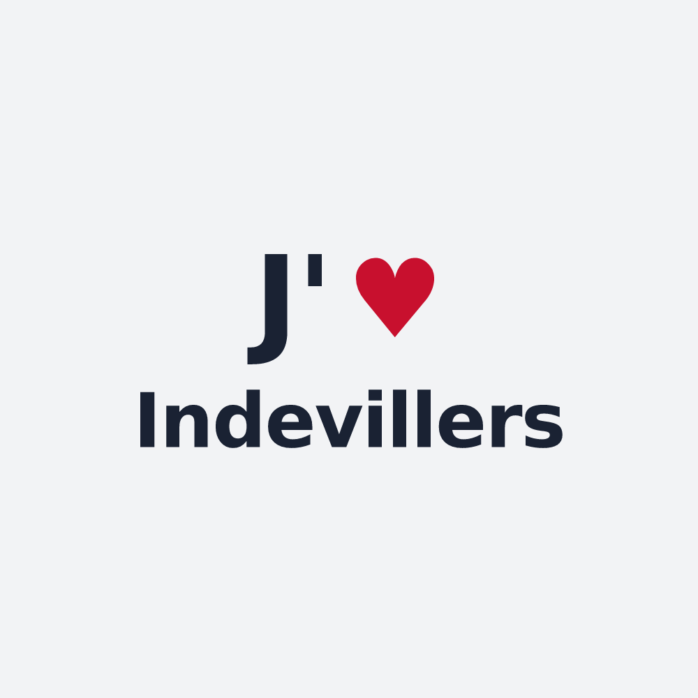 Poster personnalisé Indevillers — design J'aime Indevillers