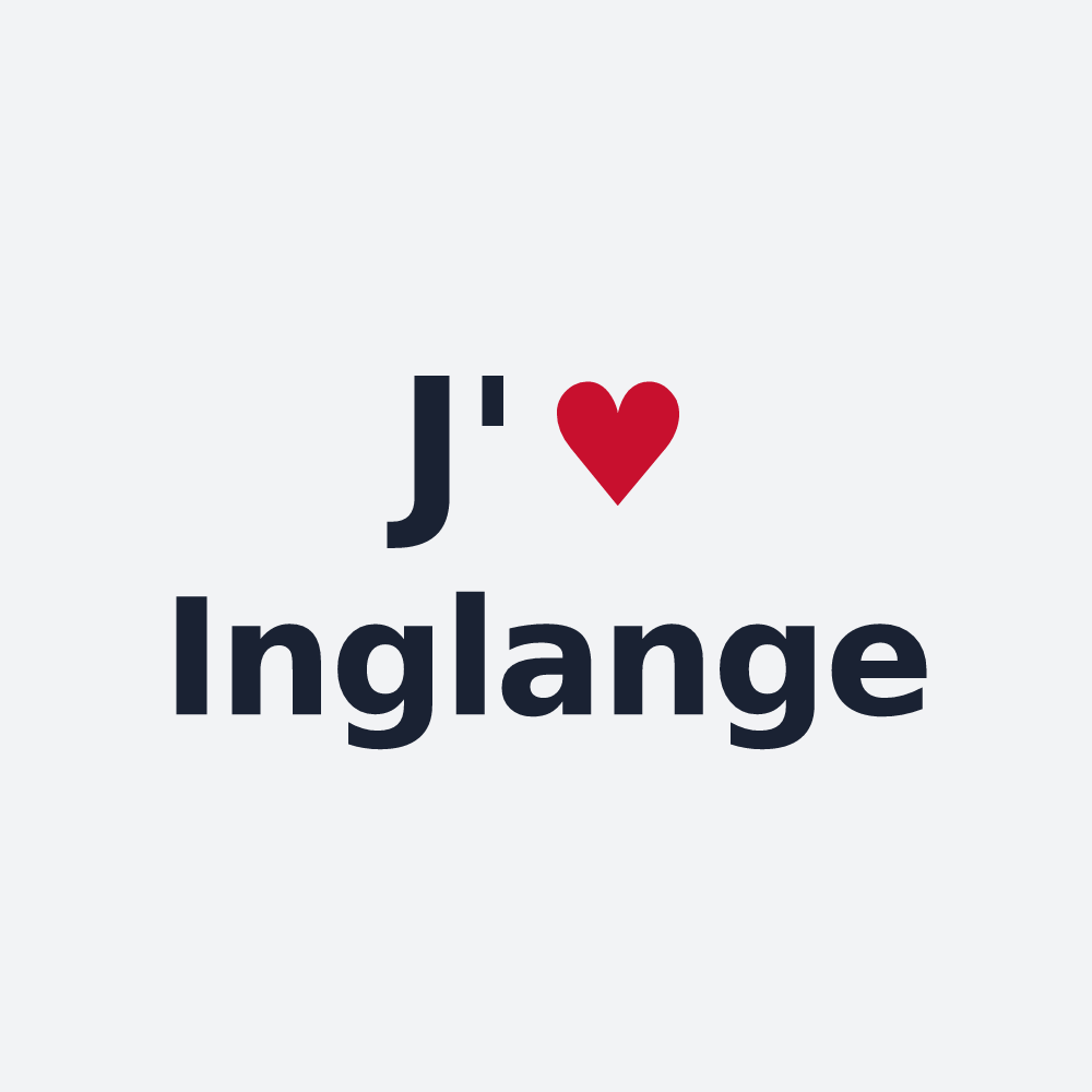 Poster personnalisé Inglange — design « J'aime Inglange » imprimé sur le poster