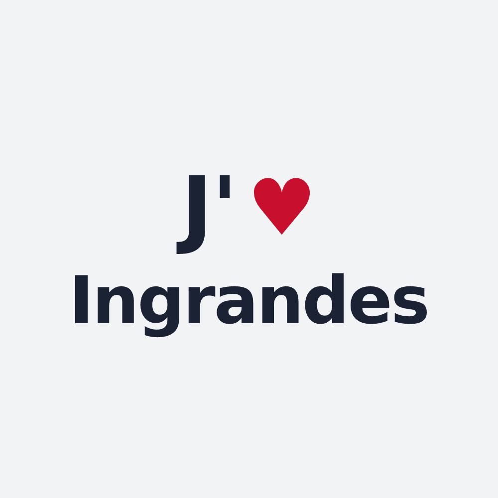 Poster personnalisé Ingrandes — design J'aime Ingrandes