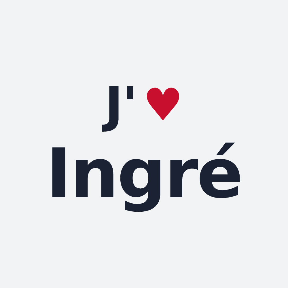 Poster personnalisé Ingré — design J'aime Ingré
