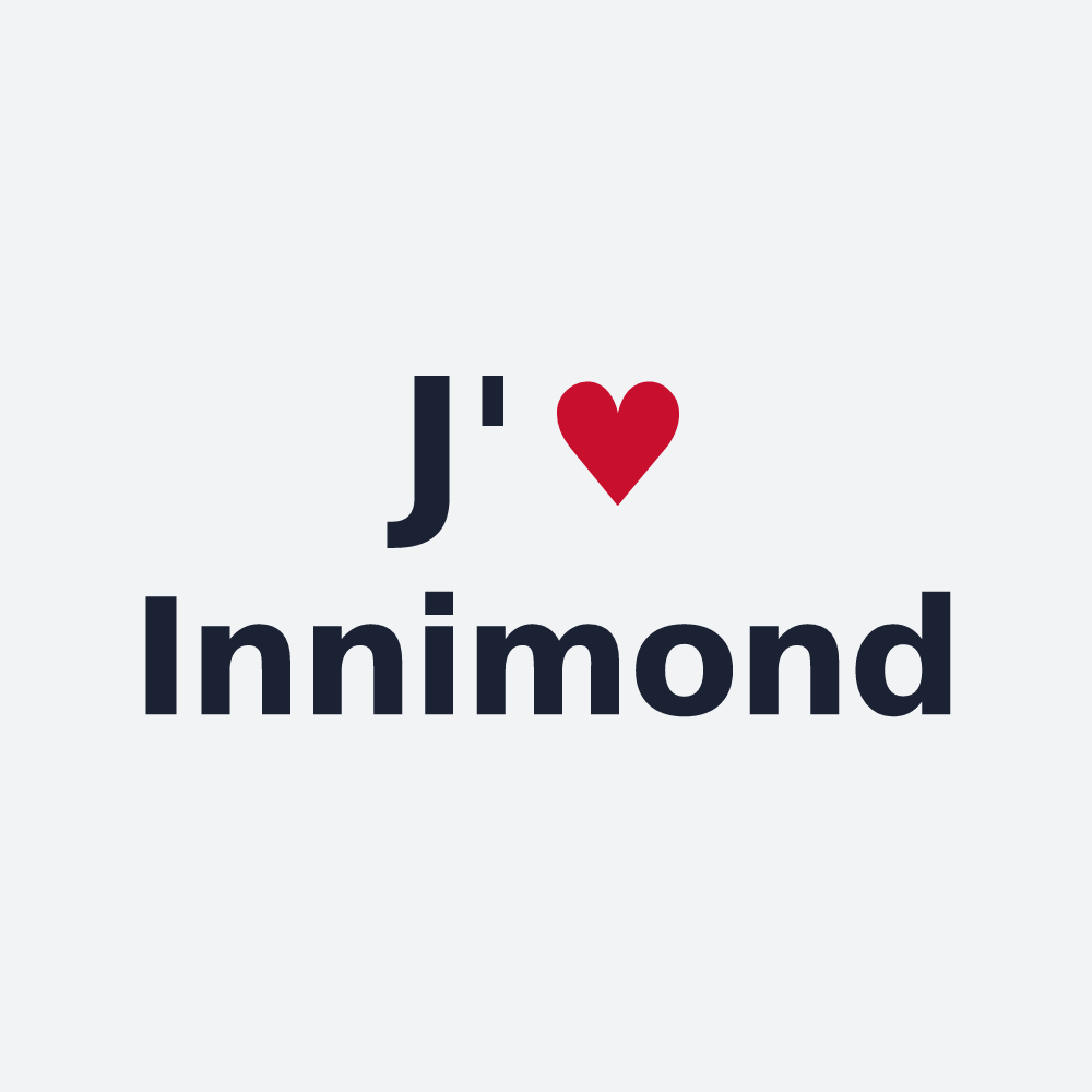 Poster personnalisé Innimond — design « J'aime Innimond » imprimé sur le poster