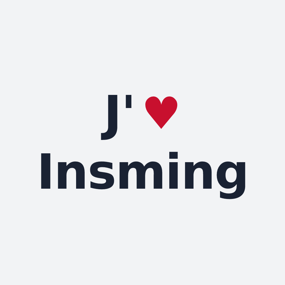 Poster personnalisé Insming — design J'aime Insming