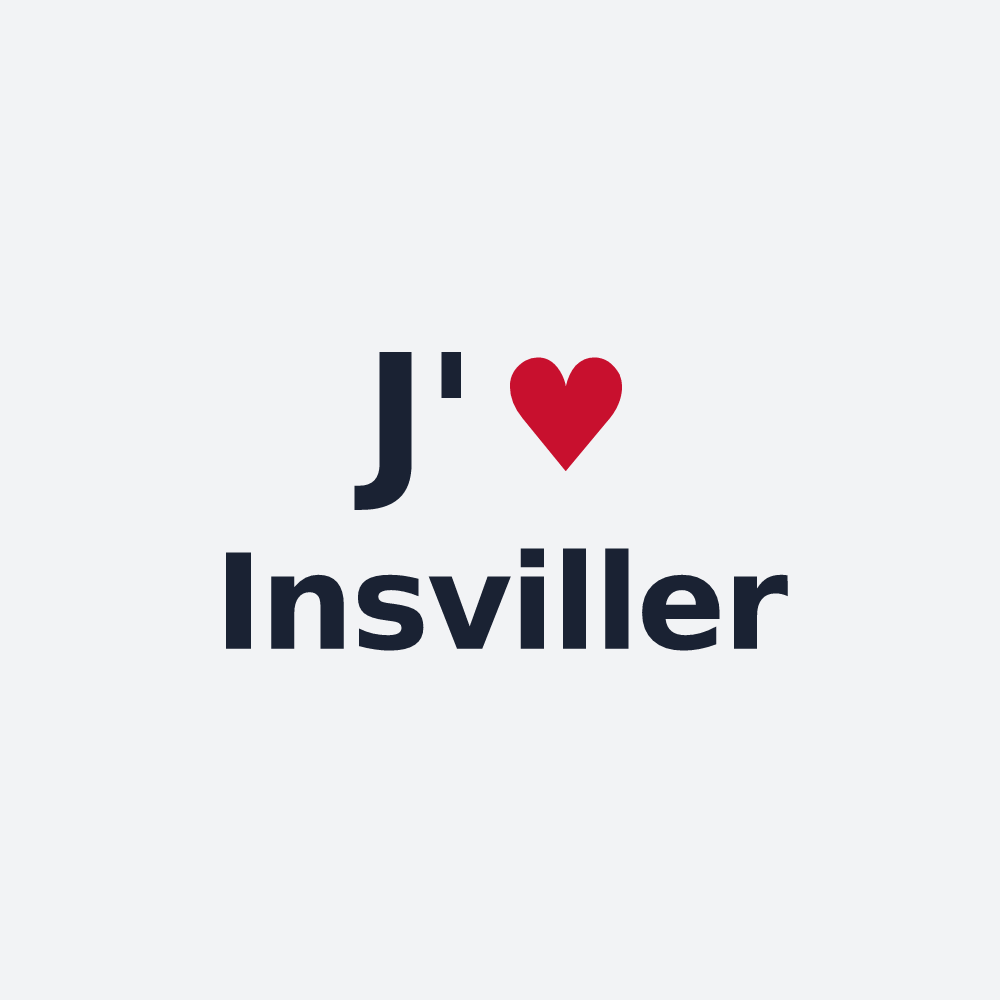 Poster personnalisé Insviller — design J'aime Insviller