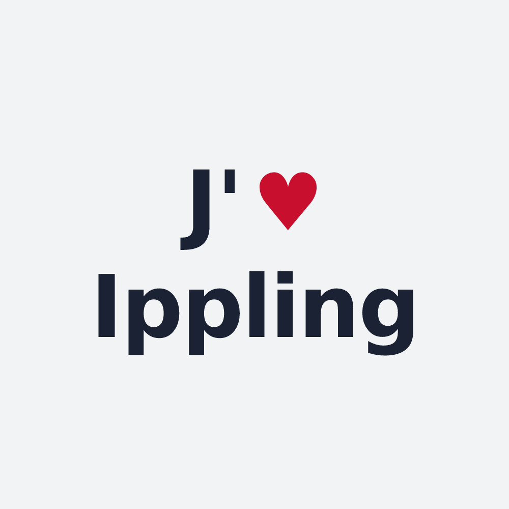Poster personnalisé Ippling — design J'aime Ippling