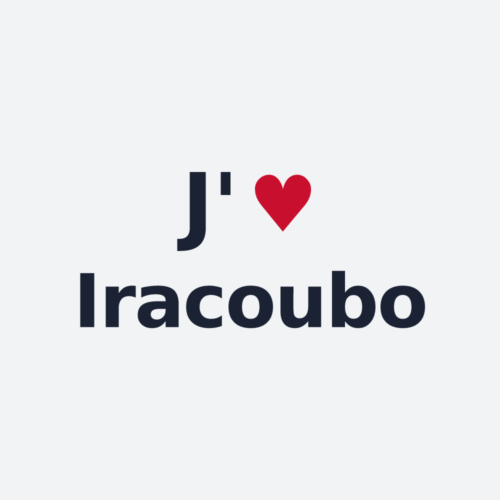 Poster personnalisé Iracoubo — design J'aime Iracoubo