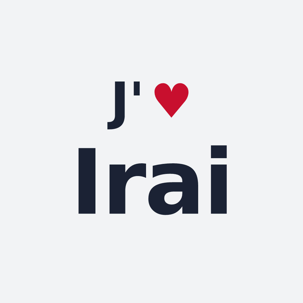 Poster personnalisé Irai — design J'aime Irai