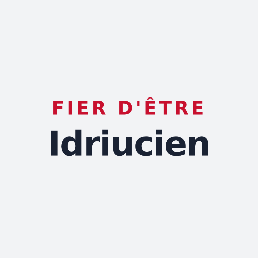 Poster « Fier d'être Idriucien » — design pour Irai