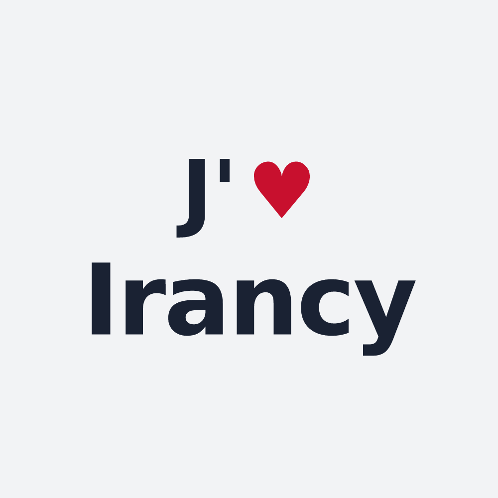 Poster personnalisé Irancy — design J'aime Irancy