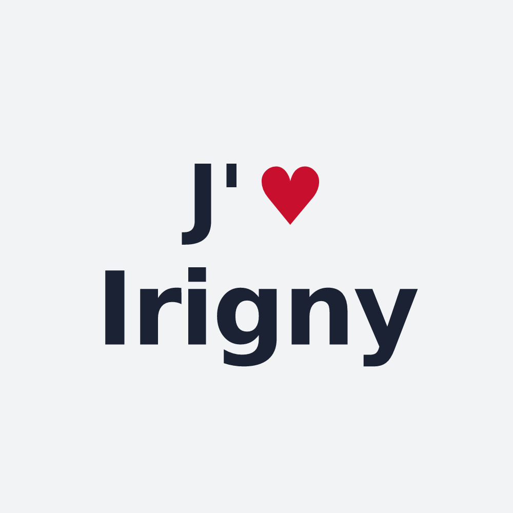 Poster personnalisé Irigny — design J'aime Irigny
