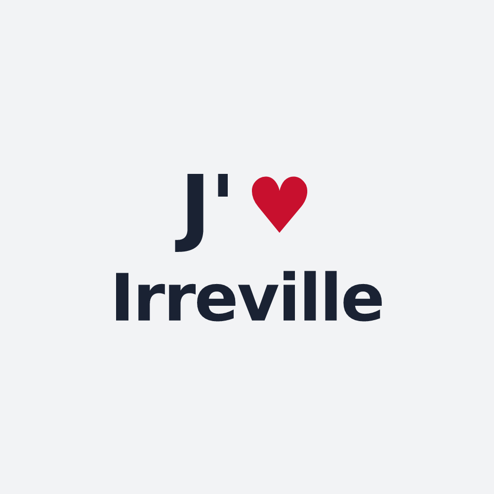 Poster personnalisé Irreville — design J'aime Irreville