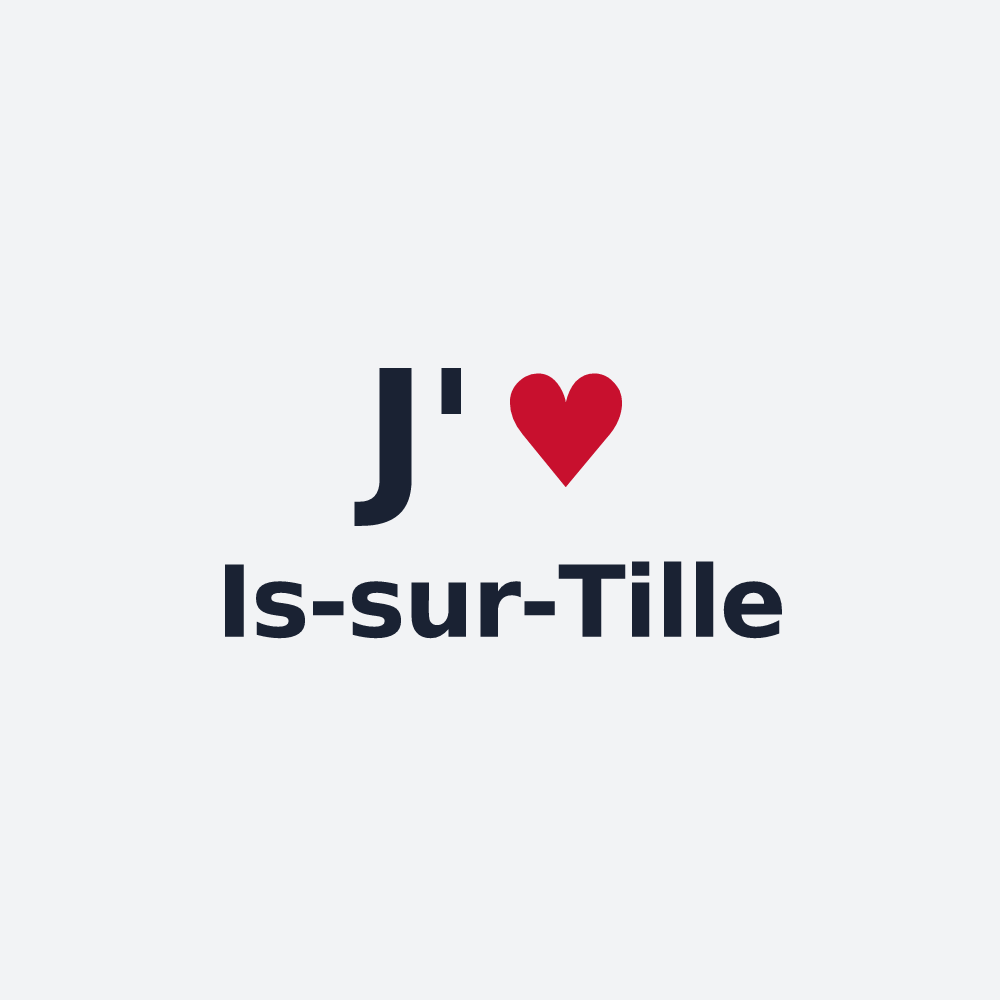 Poster personnalisé Is-sur-Tille — design J'aime Is-sur-Tille