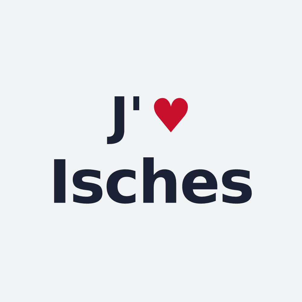 Poster personnalisé Isches — design J'aime Isches