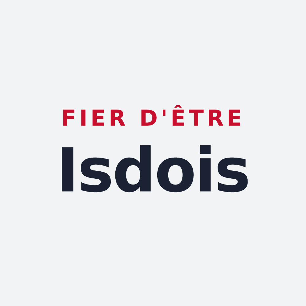 Poster « Fier d'être Isdois » — design pour Isdes