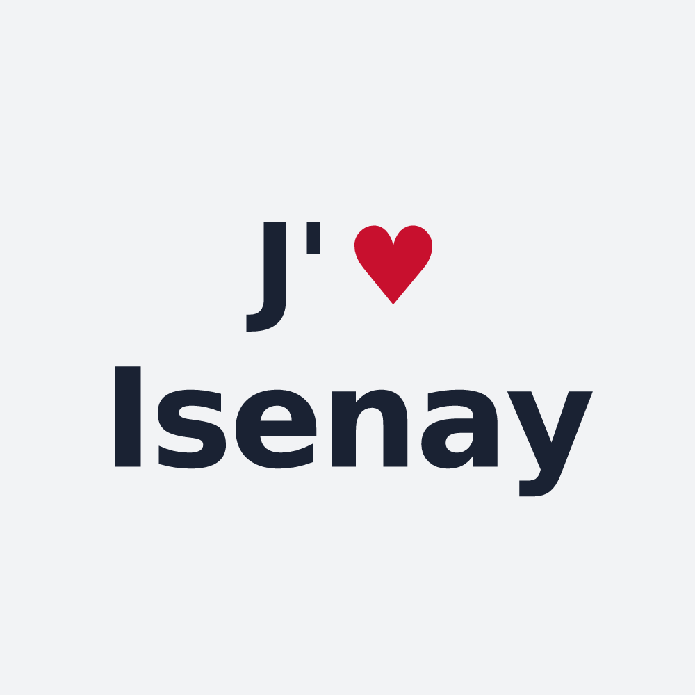 Poster personnalisé Isenay — design J'aime Isenay