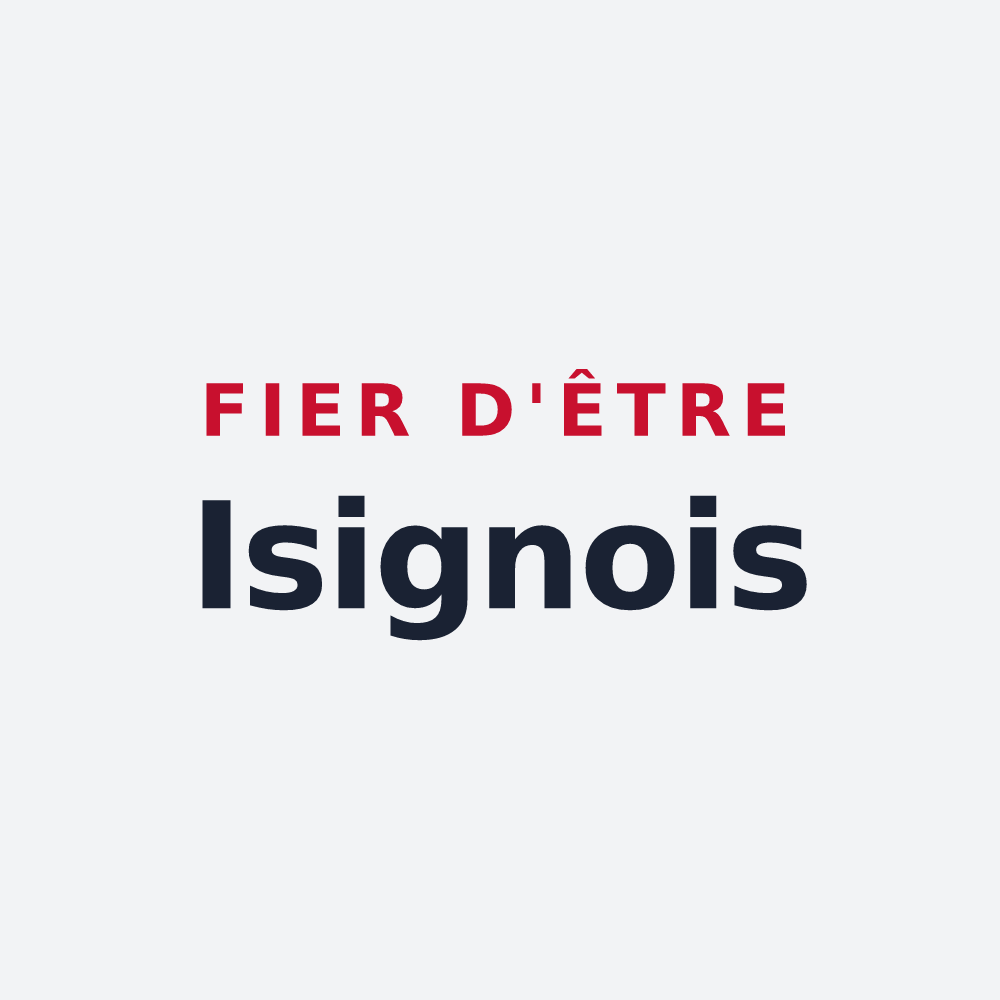 Poster « Fier d'être Isignois » — design pour Isigny-le-Buat