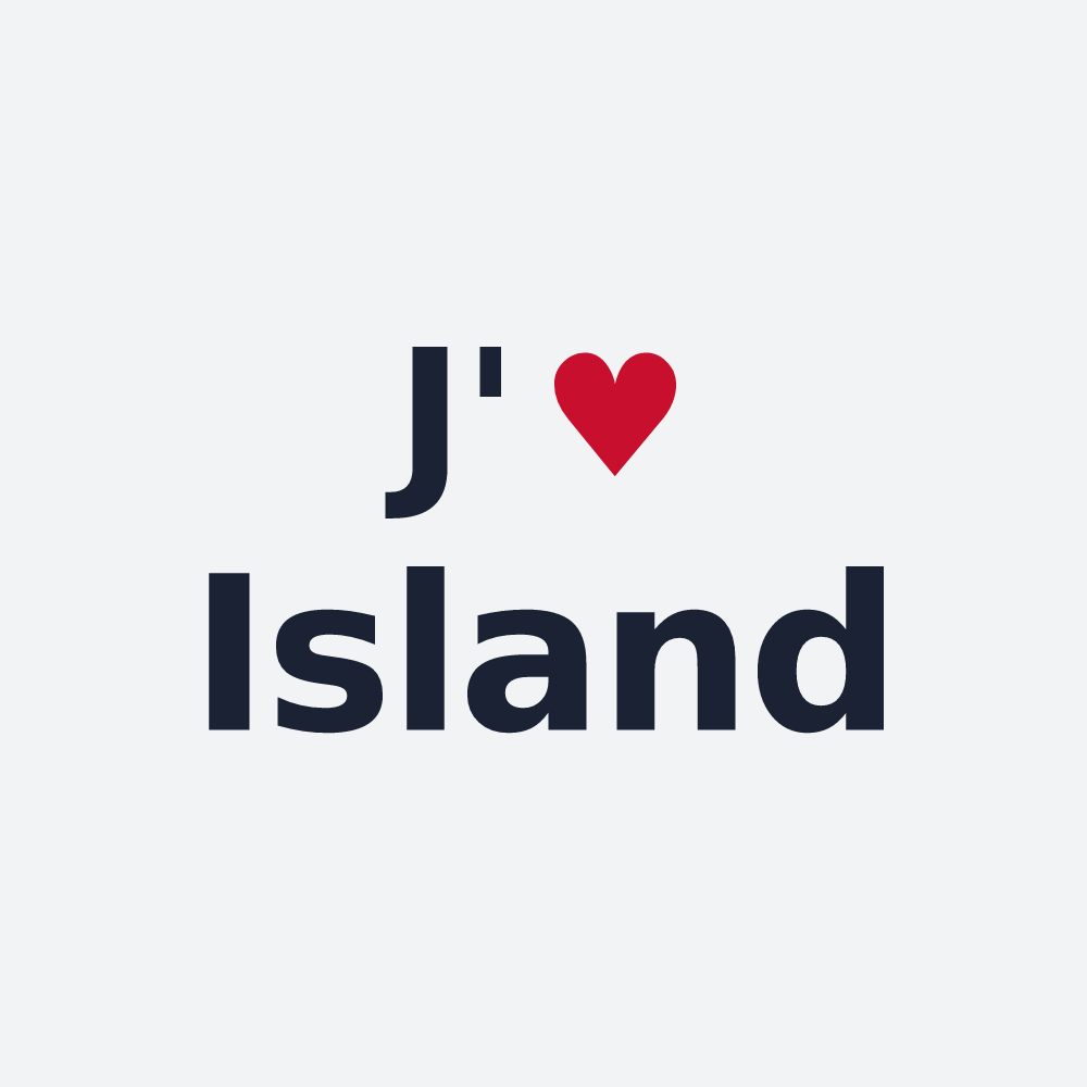 Poster personnalisé Island — design J'aime Island
