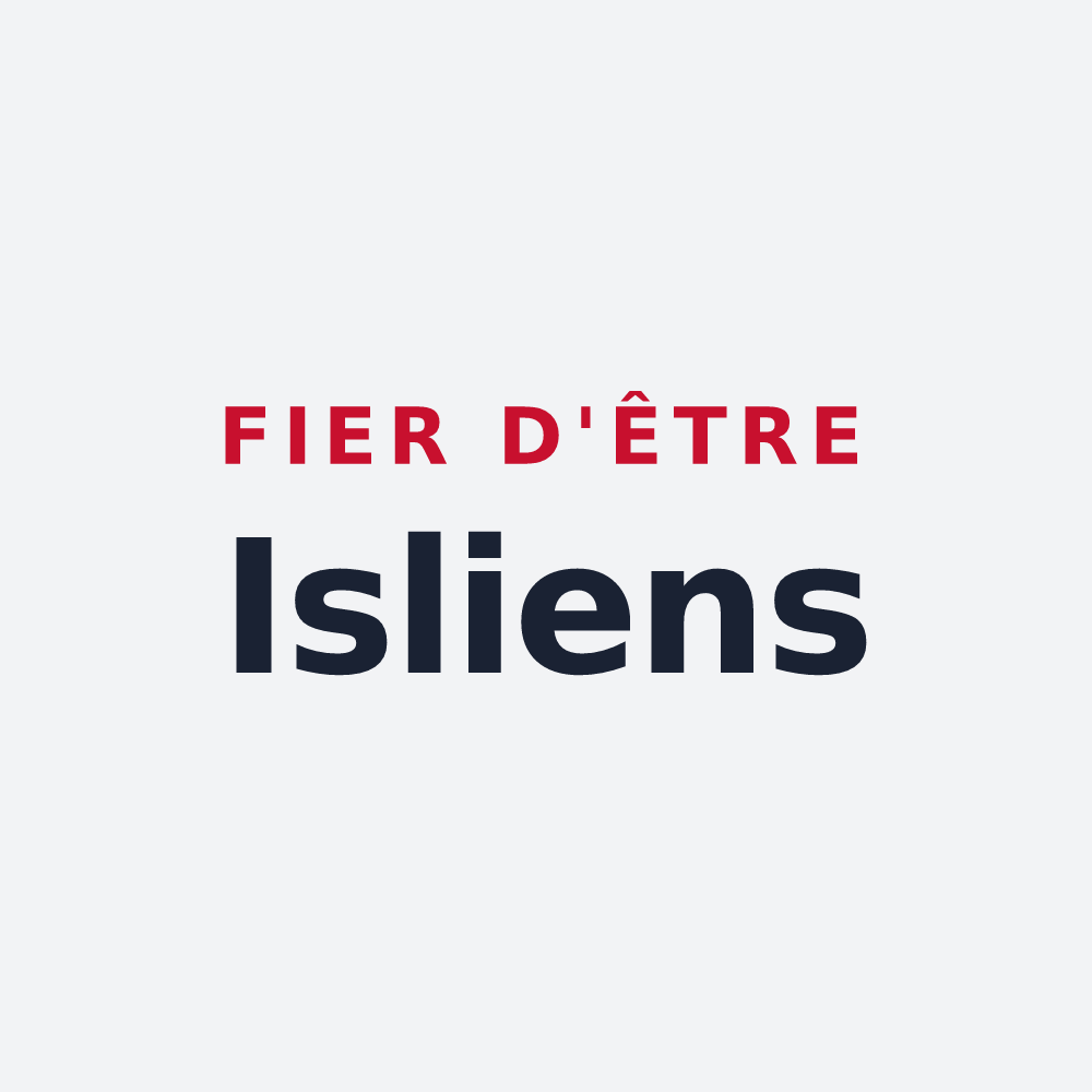 Poster « Fier d'être Isliens » — design pour Isle-Aubigny