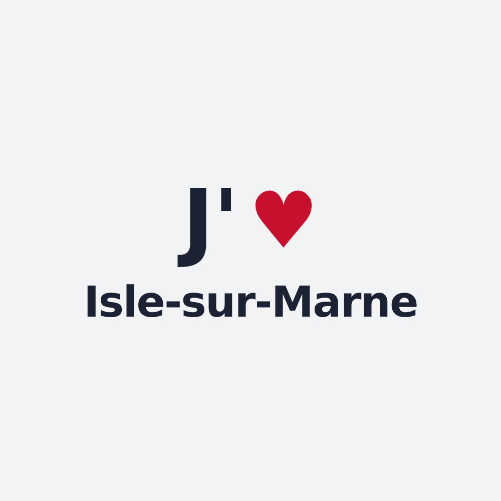 Poster personnalisé Isle-sur-Marne — design « J'aime Isle-sur-Marne » imprimé sur le poster