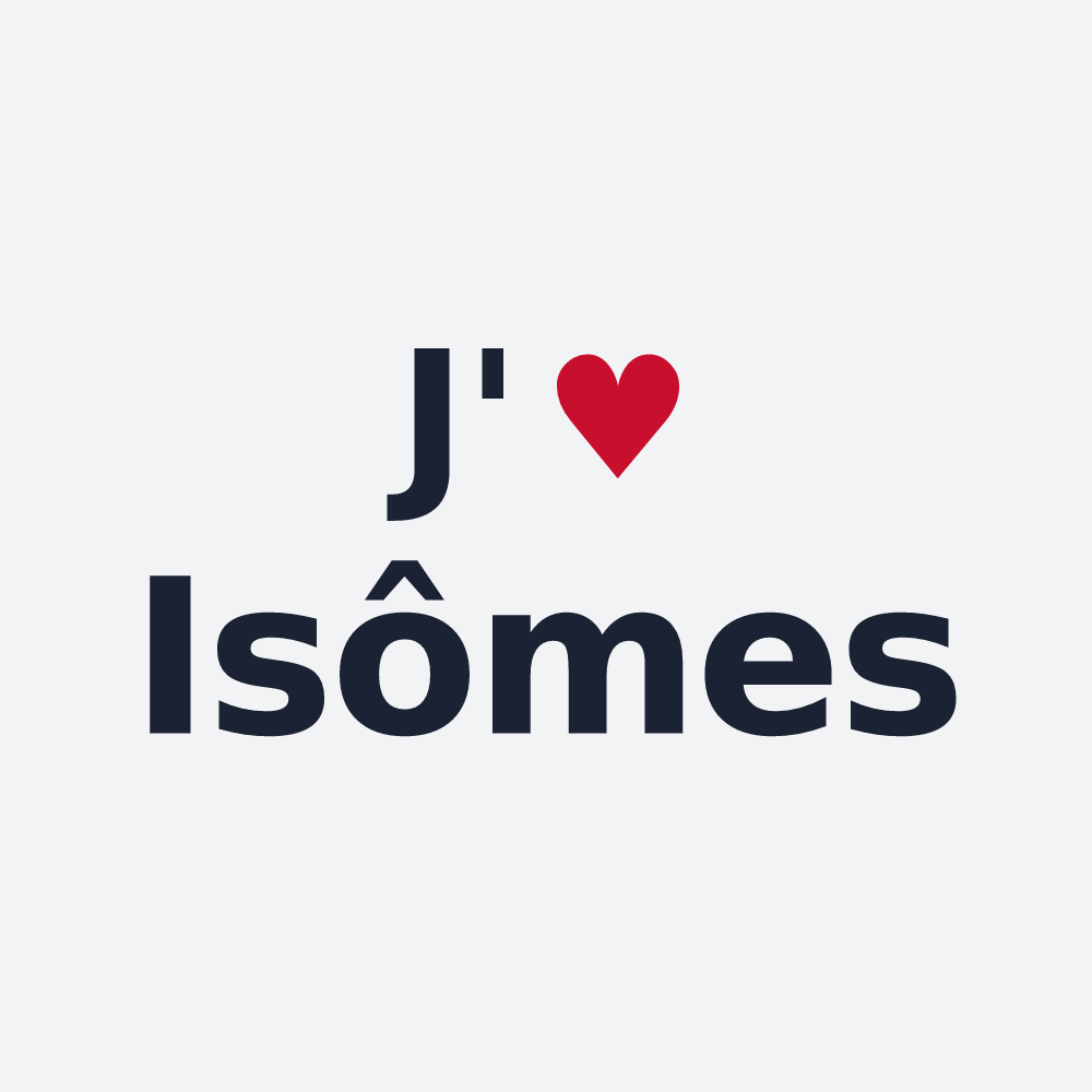 Poster personnalisé Isômes — design J'aime Isômes