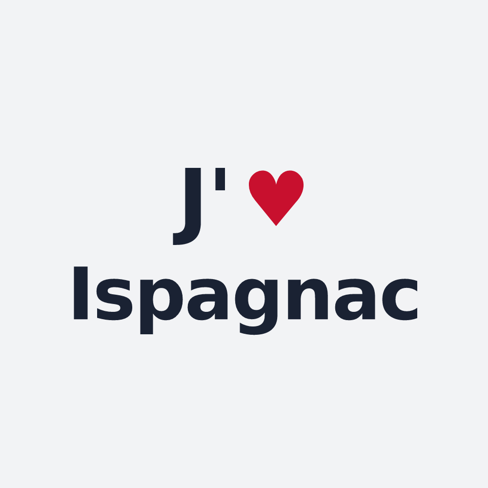 Poster personnalisé Ispagnac — design J'aime Ispagnac