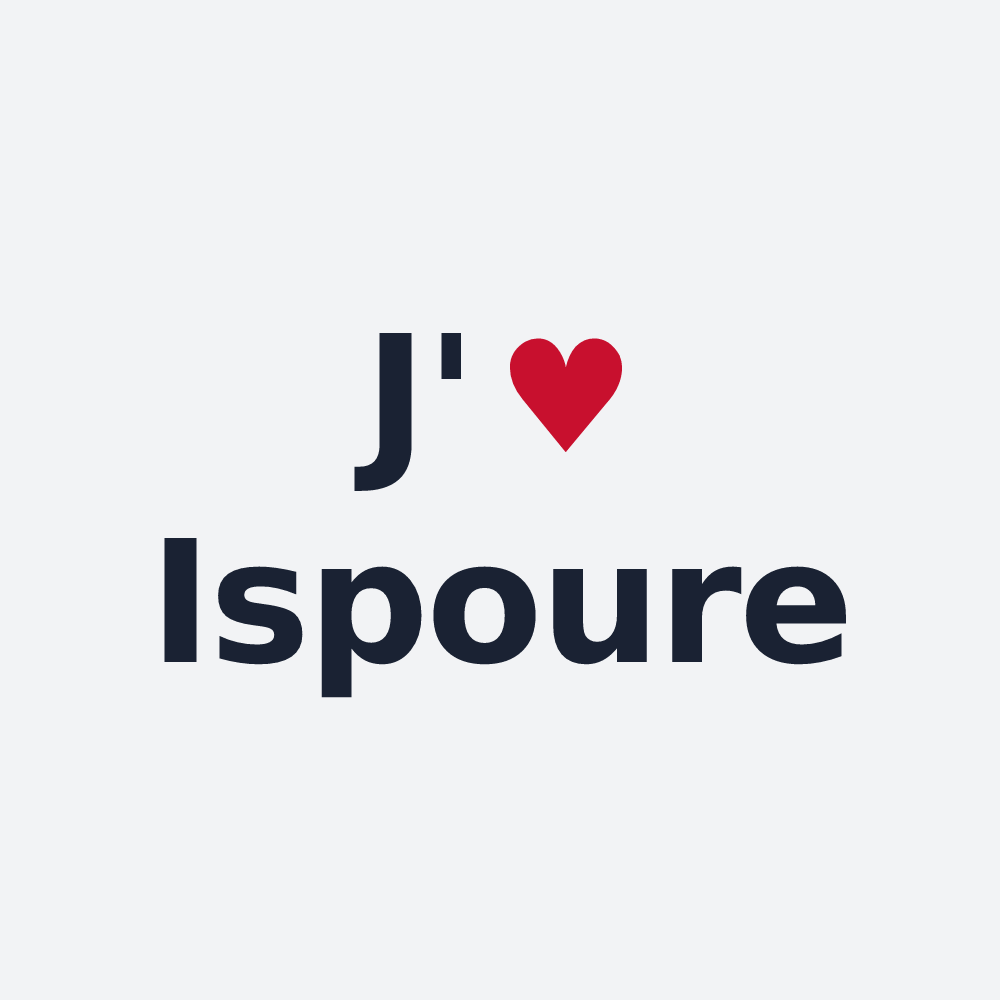 Poster personnalisé Ispoure — design J'aime Ispoure