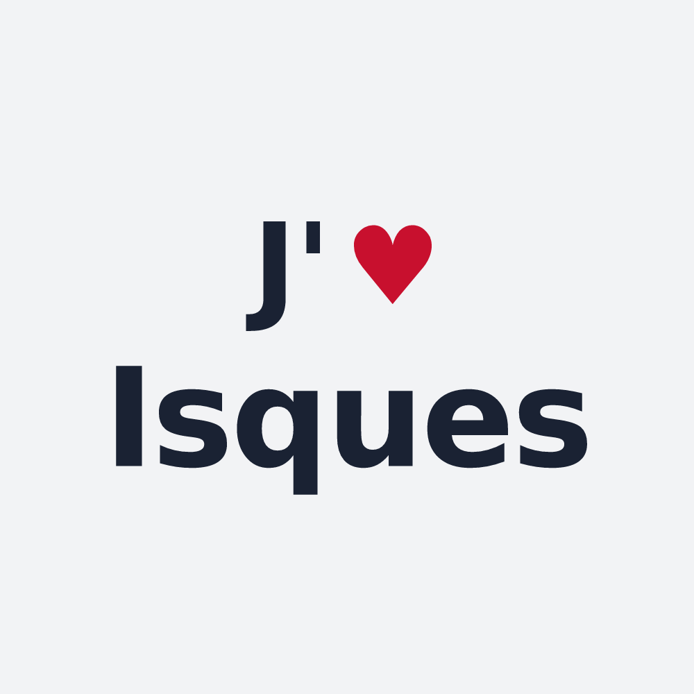 Poster personnalisé Isques — design J'aime Isques