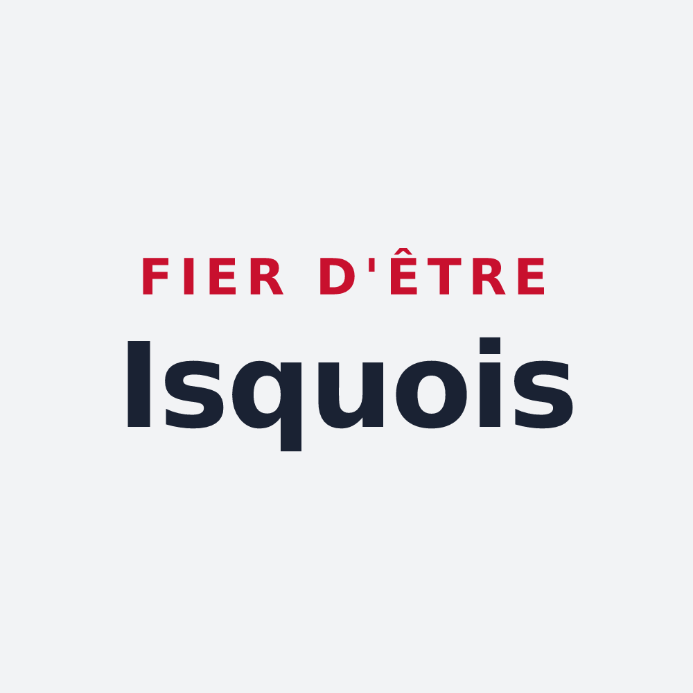 Poster « Fier d'être Isquois » — design pour Isques