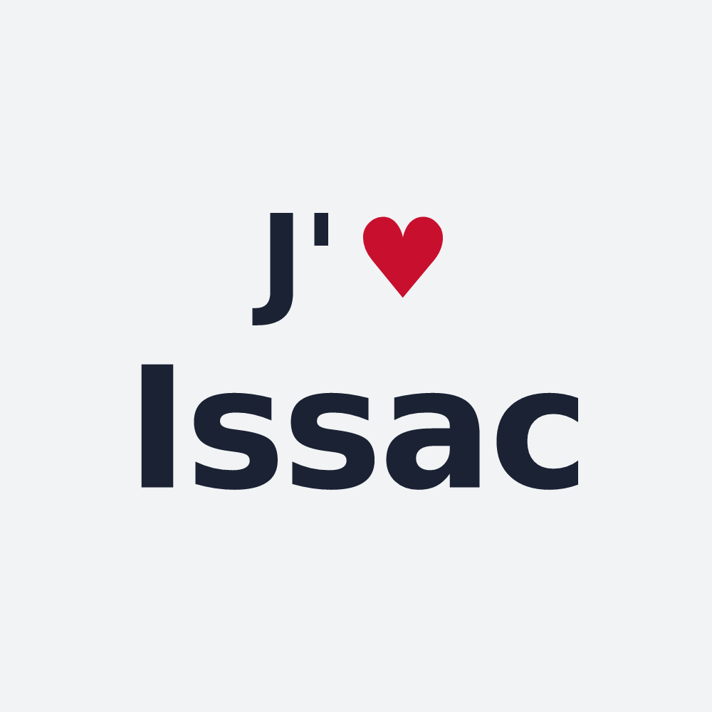 Poster personnalisé Issac — design J'aime Issac