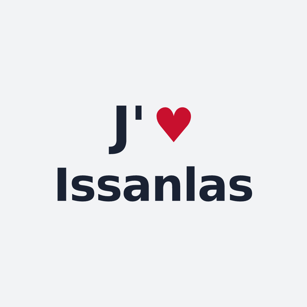 Poster personnalisé Issanlas — design J'aime Issanlas