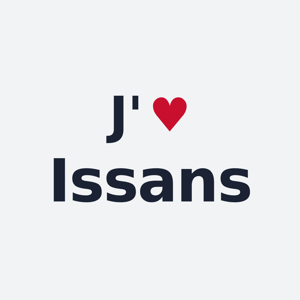 Poster personnalisé Issans — design J'aime Issans